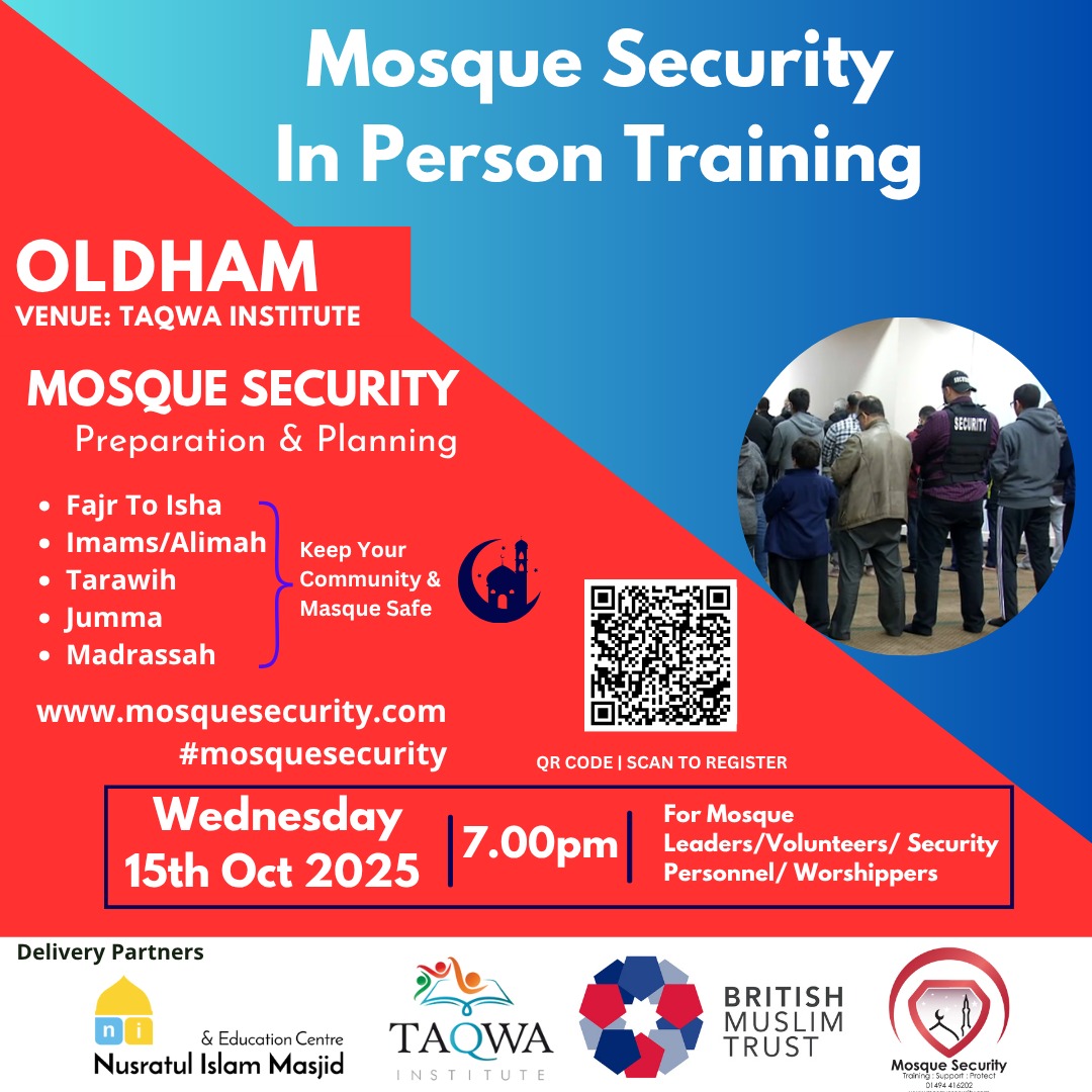 Mosque Security In-Person Training (Oldham)